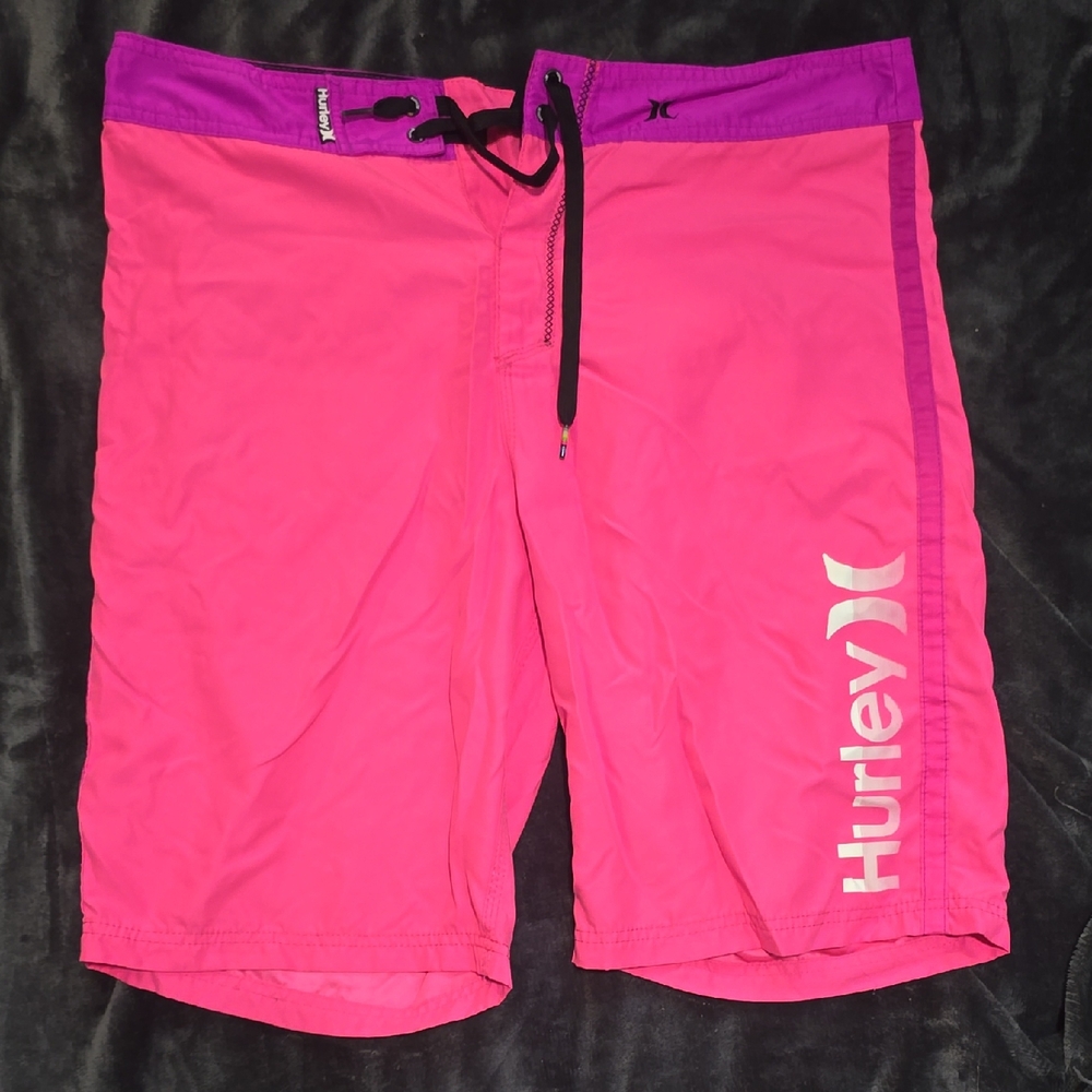 Hurley Pink and Purple Swim Shorts